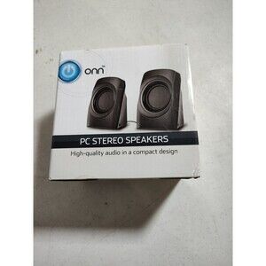 ONN PC Stereo Speakers  W/Integrated Volume Control ONA .See Photos For Type.New